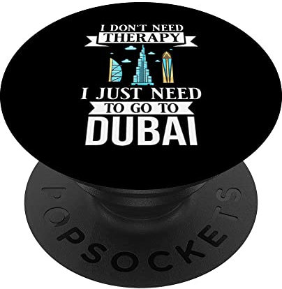 Dubai United Arab Emirates Uae City Skyline Karte Reise PopSockets mit austauschbarem PopGrip