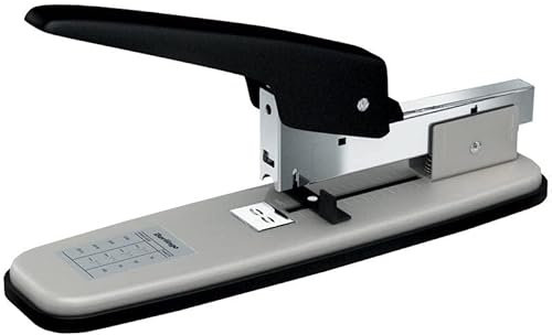Berlingo Heftgerät, Bürotacker, 100 Blatt, No 23/6, 23/8, 23/10, 23/13, hochwertiges Metall, für das Büro, das Home Office oder die Schule und Uni, Serie Steel and Style, schwarz/grau