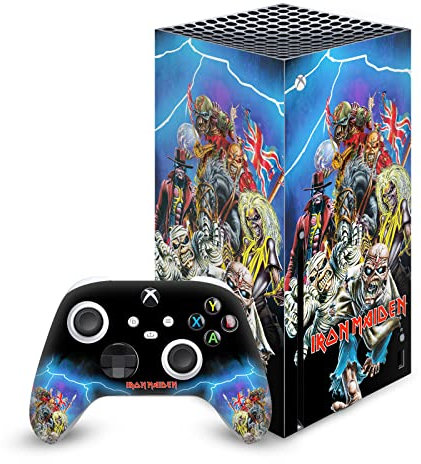 Head Case Designs Officially Licensed Iron Maiden Best Of Beast Graphic Art Vinyl Sticker Gaming Skin Decal Cover Compatible With Xbox Series X Console and Controller Bundle
