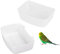 Gativs Baignoires pour Oiseaux 2 Pièces Baignoire Oiseaux Cage Mangeoire Multifonctionnelle Petit Mangeoire Gamelle Suspendue pour Oiseaux avec Crochet Bassin en Plastique Oiseau Bain Bird Bath Douche