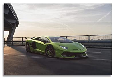 Supercar Poster für Lamborghini Aventador SVJ dekorative Malerei Leinwand Wand und Kunst Bild Familienzimmer Dekor 40 x 60 cm