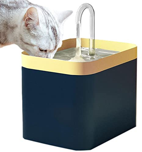 Rianpesn Distributore d'Acqua per Gatti | Fontana Silenziosa Automatica per Animali Domestici da 1,5 Litri