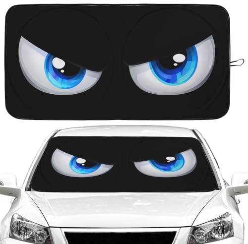 Blue Eyes Auto Windschutzscheibe Sonnenschutz Faltbarer Sonnenschutz Frontscheibe Abdeckung Sonnenblende Schutz Zubehör für LKW SUV (162,6 x 81,3 cm)