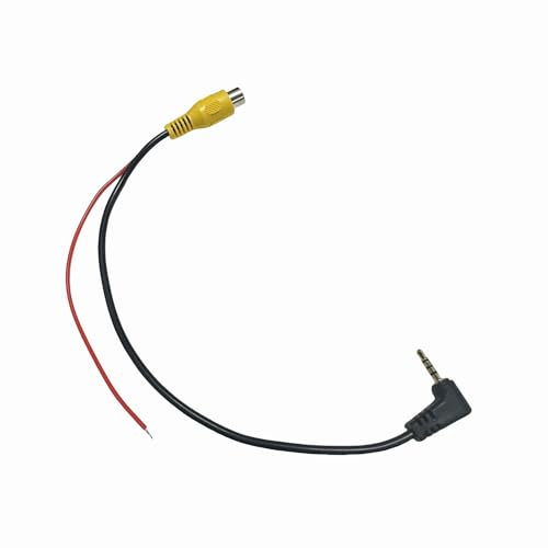 Epronic 2,5mm Rückfahrkamera Adapterkabel mit Trigger Kabel AV-IN Aux 2,5mm Stecker auf 3,5mm Buchse Stereo Adapter für Tragbares Autoradio Dashcam DVR Kompatibel mit der Rückfahrkamera