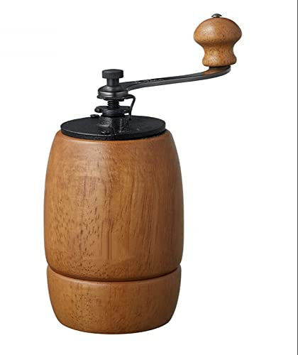Macinino Da Caffè Domestico Da Ufficio Macinino Da Caffè A Manovella In Legno Massello Piccolo Macinino Da Caffè Portatile Da Campeggio All'Aperto (Tronco Marrone)