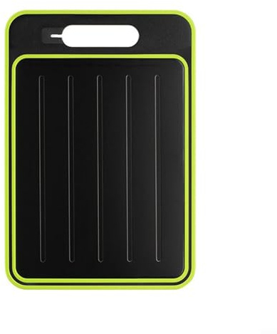 Planche de décongélation 4 en 1 en aluminium, plateau de décongélation double face avec aiguiseur râpe, planche à découper double face pour décongeler la viande et congeler les aliments (L)