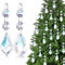 Potchen 52 Stück Kronleuchter Kristalle Ersatz Set 38mm Klar Tropfen Weihnachten Ornamente Kristall Baumschmuck Hängende Eiszapfen Kristalle Kronleuchter Prismen für Weihnachten Hochzeit Fenster