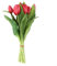 HEIBTENY Bouquet de tulipes artificielles avec 7 tulipes - Bouquet de tulipes artificielles - Décoration de mariage - Rouge