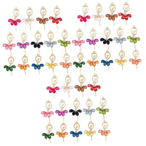 HOODANCOS 42 pezzi Ciondoli Ballerina per Creazioni Fai da Te Accessori per Collane e Gioielli Colori Assortiti Design Elegante
