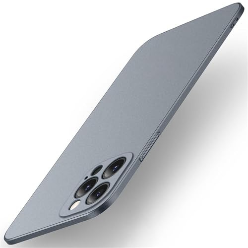 Einaily Ultra Dünne Handyhülle für iPhone 15 Slim Case,Matte Hart PC Hardcase für iPhone 15 Stoßfeste Kratzfeste Schutzhülle Mattierte Textur Bumper Cover Slim Fit Hülle, Grau
