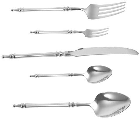 Cabilock Cubiertos De Cubiertos Acero Inoxidable Vajilla Completa Tenedor Cuchara Cortador Postre