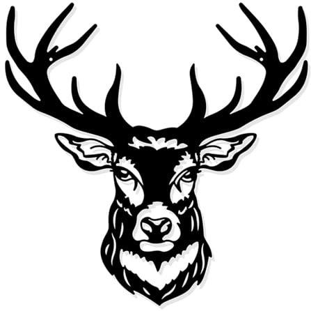 Generisch Hirschkopf Metall Wanddeko, Hirsch Moderne Wanddeko, Abstrakte Wanddekoration, Moderne Kunst für Schlafzimmer und Wohnzimmer