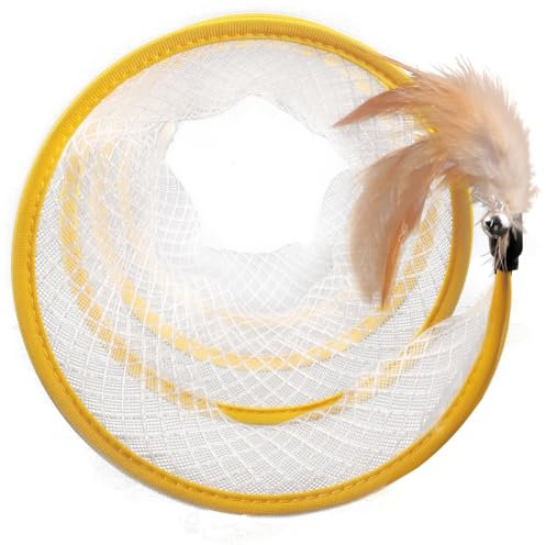 ifundom Faltbarer Katzentunnel Aus Robustem Und Elastischem Netzmaterial Interaktives Spielzeug Für Katzen Widerstandsfähig Gegen Kratzen Und Bisse Geeignet Für Hauskatzen Und Kätzchen