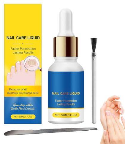 Nagelpflege für Zehennägel Extra Stark, Behandlung für dicke Zehennägel, Nagelpflege mit Teebaumöl und Ingwer, Nagelpflege Extra Stark Schnell, Nagelreparatur für Fingernägel, Nagelfeile (1 Stück)