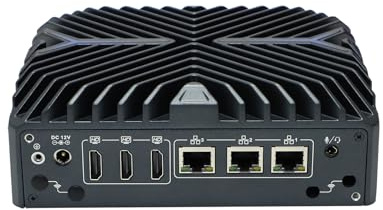 ANDAQI Fanless Micro Firewall Appliance, Mini PC, PFSense, Mikrotik, OPNsense, VPN, Router PC, I3 1215U, RX16, 3 x 2.5GbE LAN, 3 x HDMI, 2 x COM, SIM Slot, TPM2.0, 8G RAM, 128G SSD