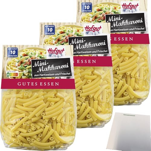 usy Bundle für Hofgut Mini Makkronelli 3er Pack (3x500g Beutel) + usy Block