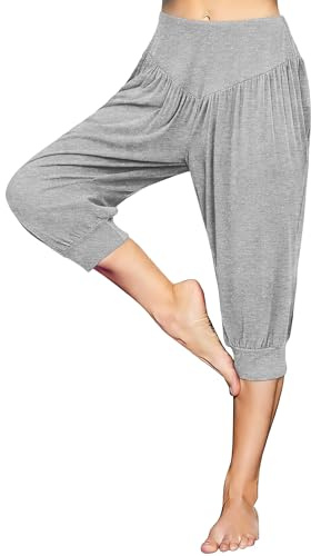 Terecey Pantaloni Harem Donna Vita Alta Gamba Ampia Yoga Casual | Stile Sportivo Basic, Gamba Ampia, Fondo Elasticizzato, Vestibilità Rilassata, Yoga Relax Quotidiano
