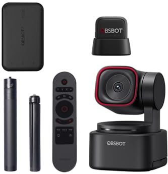 OBSBOT Tiny 3 Lite Bundle mit Remote 2, Vox SE Mic und UVC-HDMI Adapter
