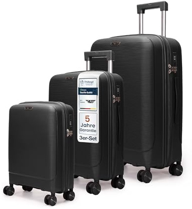 4FLY Leichter Hartschalen-Reisekoffer Set 3-teilig (M/L/XL) – Koffer Set mit TSA-Schloss, 4 Spinner-Doppelrollen & Aluminium-Teleskopgriff, Reisegepäck Set mit Handgepäck & Aufgabegepäck