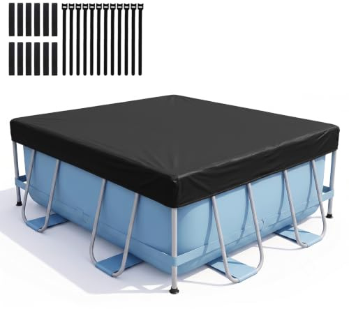 Poolabdeckung Rectangular 400 x 215 cm, Schwimmbadabdeckung für Rechteckige, Pools Poolabdeckplane, Poolabdeckung Rechteckig Sommer & Winter Solarplane Pool Abdeckung Für Rectangular Frame Pool