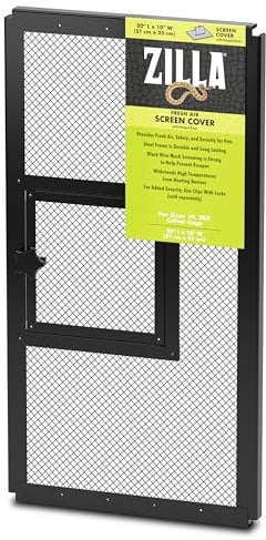 Zilla Pet Reptile Terrarium Frischluftschutzabdeckung mit Klapptür, 50,8 x 25,4 cm
