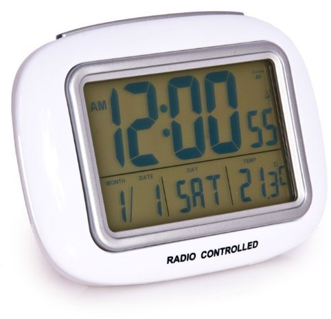 REC-32 Funk-Uhr-Wecker mit Thermometer, weiss