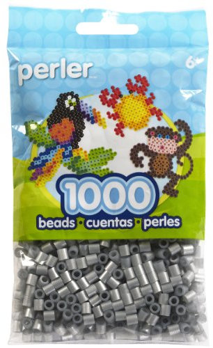 Perler Bügelperlentüte, Silber, 1000 Stück