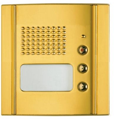 Legrand 333125, Placca frontale citofono, 2 pulsanti, ottone