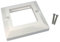 rhinocables - Faceplate Frame for Wall Outlet - Custom Modular Blanking Plate - Fits HDMI, VGA, USB, Audio Network - No Soldering Required - Single or Double Module Option, Single Frame