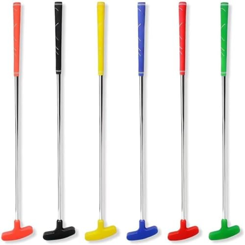 Crestgolf Mini Golf Putter 35 pollici, Bi-direzionale Gomma Putter, Gomma Golf Putter. 6 confezioni di colori misti.