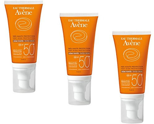 3 Avene Solar Crema coloreada cara SPF 50 + 50 ml Protección Muy Alta UVB y UVA