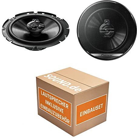 Lautsprecher Einbauset passend mit Boxen Pioneer TS-G1730F - 16,5cm 3-Wege Koax Paar PKW 300WATT Koaxiallautsprecher Auto Einbausatz für Opel Corsa B/C/D