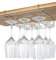 bafvt Wine Glass Holder - 3 Rows Stemware Rack Under Cabinet - 304 Stainless Steel Hanger Storage Shelf, Fit for The Cabinet 0.8“ or Less