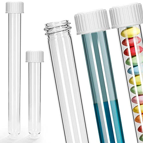Tuuters 25x Glas Reagenzgläser mit Schraubverschluss (160 x Ø 16, weiß)