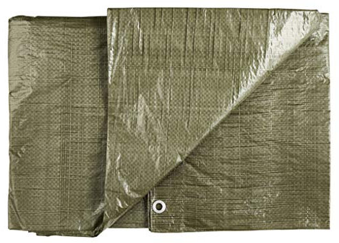 GROUW Gewebeplane 6 x 10m mit Ösen, wasserdicht und wetterfest, leichte Abdeckplane fürs Auto, Garten, Motorrad, Holz UVM.