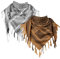 FREE SOLDIER Halstuch/Kopftuch Shemagh,100% Baumwolle Pali-Tuch Schals Unisex,Braun, Weiß Set,110 * 110cm