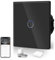 BSEED Smart ZigBee - Interrupteur mural encastré - WiFi - Capteur tactile en verre - 2,4 GHz - Simple Live (hub nécessaire) - Compatible avec Alexa/Google Home/Tuya/Smart Life - 1 compartiment et 1
