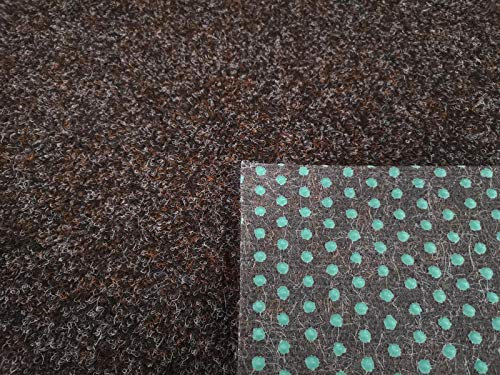 Rasenteppich Kunstrasen Premium dunkelbraun Velours Weich Meterware, verschiedene Größen, mit Drainage-Noppen, wasserdurchlässig (400x100 cm)