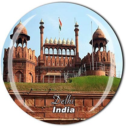 Delhi India Fridge Magnet Travel Souvenir Gift Home Kitchen Decoration Magnetic Sticker Crystal Refrigerator Magnet Collection