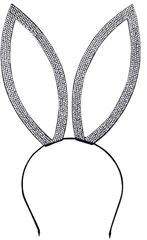 Boland - Haarreif Dazzling Bunny | Glitzerndes Diadem mit Hasenohren, Karneval, Mottoparty und Junggesellenabschied
