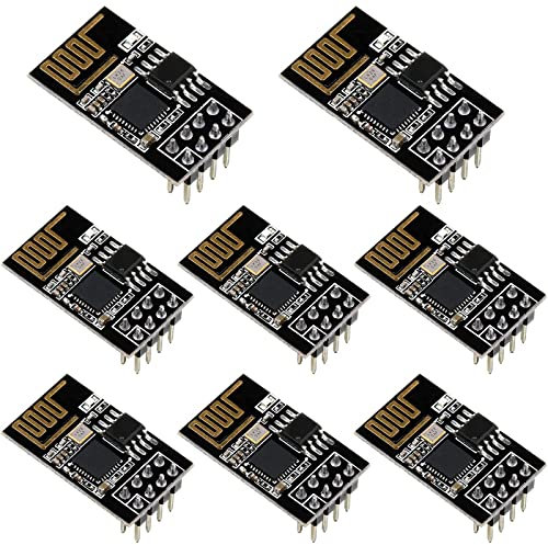 Weewooday 8 Stücke ESP8266 ESP-01S Kabellos Serielles WLAN WiFi Transceiver Modul mit 8 MB SPI Flash Kompatibel mit Arduino IDE