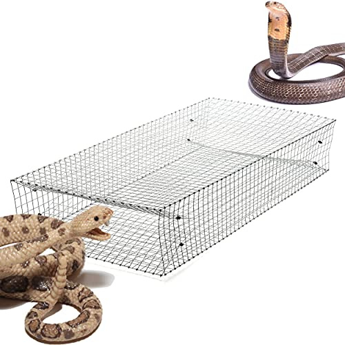 AMZTraps Trampa grande de doble entrada humanitaria para serpientes - Atrapa y libera todo tipo de serpientes - ¡Reutilizable!