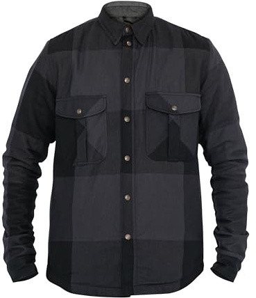 John Doe Motoshirt XTM Big Block Motorradhemd, grau/schwarz, 4XL