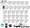 CHNXU 30er Set LED Bodeneinbauleuchte, WiFi RGB LED Einbaustrahler Steuerbar via App, IP67 Wasserdicht Außen Boden Lampe Ø30mm DC 12V Treppen Einbaustrahler Kompatibel mit Amazon Alexa, Google Home