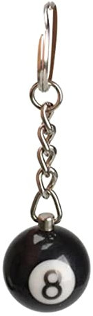 MGBISYI 8 boule keychain, boule porte-clés huit boule billard mode trousseau, 1 pièce., 3 cm