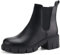 JABASIC Chelsea Boots für Damen Elastische Plateau-Stiefel zum Hineinschlüpfen (42,Schwarz)