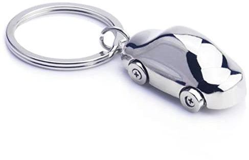 YEHJDSMD Cool Luxury Metal Keychain Car Model Key Chain Key Ring Racing Car Keyring For Man Women Gift, Silver, M