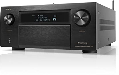 Denon AVR-A1H 15.4-Ch Receiver (150W X 15) - 4K/120 and 8K Home Theater Receiver (2022), Wireless Streaming via Bluetooth, Wi-Fi & HEOS Multi-Room, Dolby Atmos, DTS:X Pro, IMAX Enhanced & Auro 3D