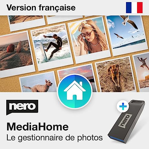 Nero Bildverwaltung Media Home auf USB-Stick | Medienorganisator | Fotos | Musik | Videos | Archivieren | Sortieren | Erstellen | Abspielen | Unlimitierte Lizenz | 1 PC | Windows 11 / 10 / 8 / 7