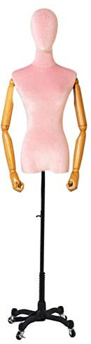 Professionelle Schneiderpuppe, Näherin, Schaufensterpuppe, höhenverstellbare Laufrolle, Bekleidungsgeschäft, Regal, Ausstellungsständer, Modell (Pink Medium) (Pink M)
